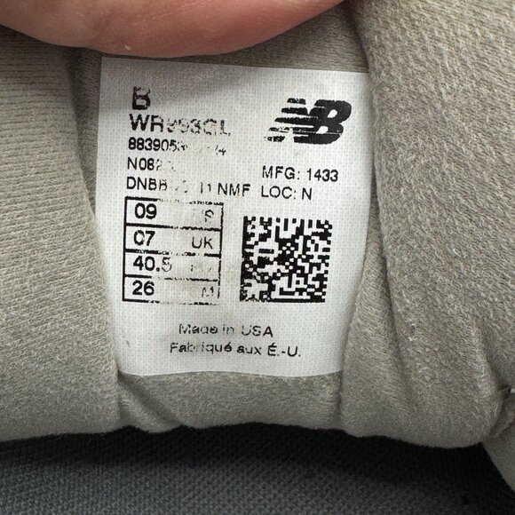 New Balance 993 Gray Suede Women's Sneakers WR993GL Made In USA, Size 9 - Picture 10 of 10